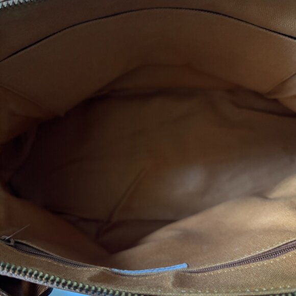 VTG Vintage Saddle Leather Top Handle Satchel Shoulder Bag with Crossbody Strap - Picture 10 of 11